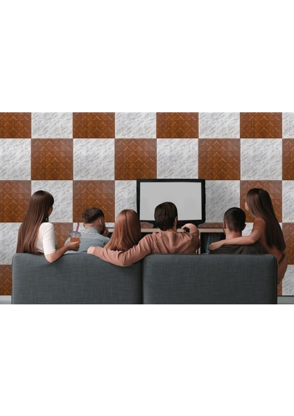 3 Boyutlu Duvar Paneli Kabartmalı Retro Desen Pvc 41X41 Cm/ 6 Adet /1 M² Altın Meşe indirimleri