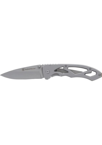 Smith Wesson® Drop Point Silver Skeletonized Çakı CK400CP