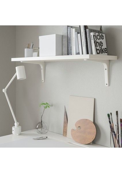 Bergshult Duvar Rafı Parçası 80X30 cm Beyaz Dayanıklı Kolay Montaj Çok Yönlü Kullanım indirimleri