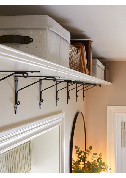 Bergshult Duvar Rafı Parçası 80X30 cm Beyaz Dayanıklı Kolay Montaj Çok Yönlü Kullanım