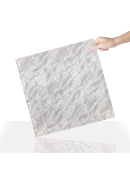 3 Boyutlu Duvar Paneli Kabartmalı Retro Desen Pvc 41X41 Cm/ 6 Adet /1 M² Mermer