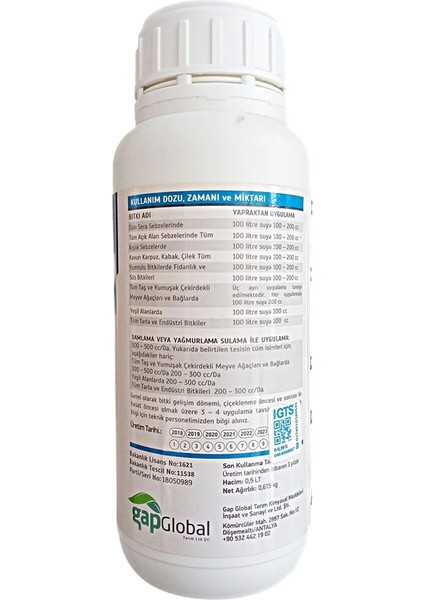 Axekelp-Sıvı Organik Deniz Yosunu Gübresi-Ithal-0.5 Lt modelleri