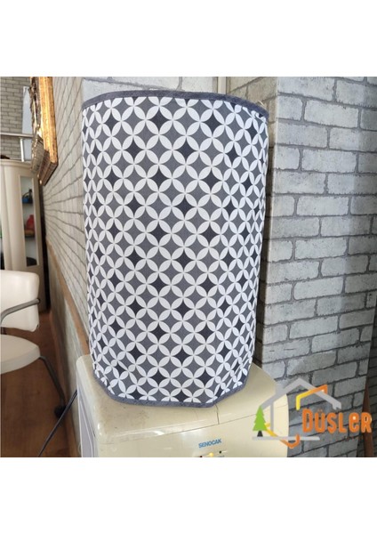 Gri Geometrik Desenli Damacana Kılıfı Sebil Koruma Duck Kumaş Saklama Örtüsü indirimleri