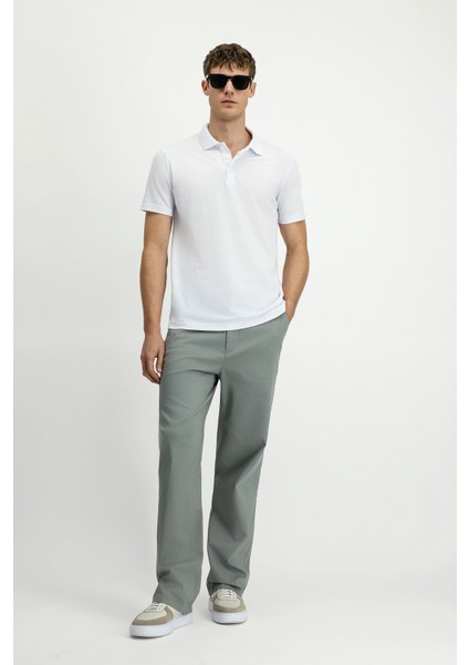 Polo Yaka Regular Fit Nakışlı Pamuklu Tişört fiyatları