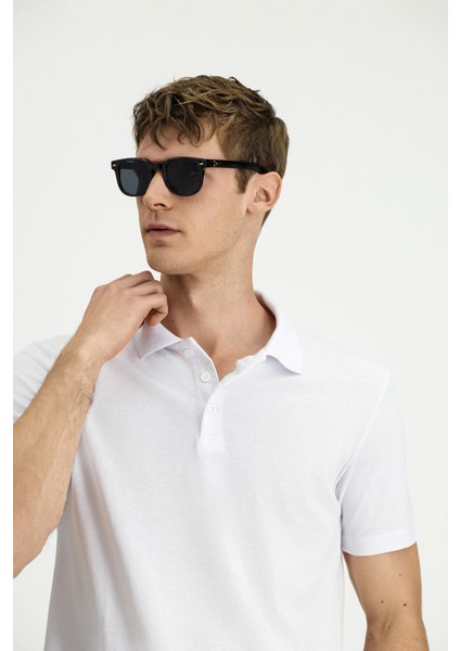 Polo Yaka Regular Fit Nakışlı Pamuklu Tişört modelleri