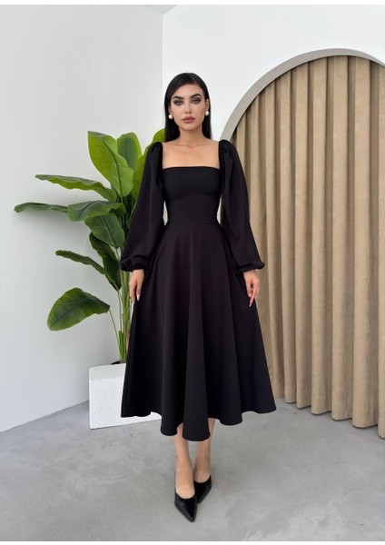 Ipeksi Nouna Balon Kol Elbise modelleri