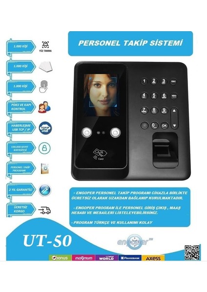 Pro Line UT-50S Yüz Tanıma Terminal modelleri