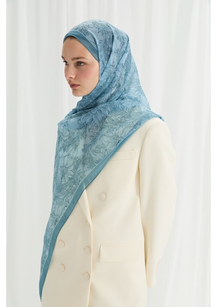 Viena Ipek Krep Şal - Mavi fırsatları