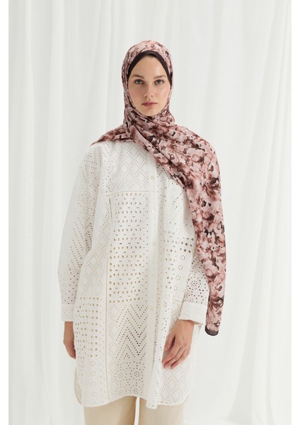 Olivia Kraş Şal - Kahve