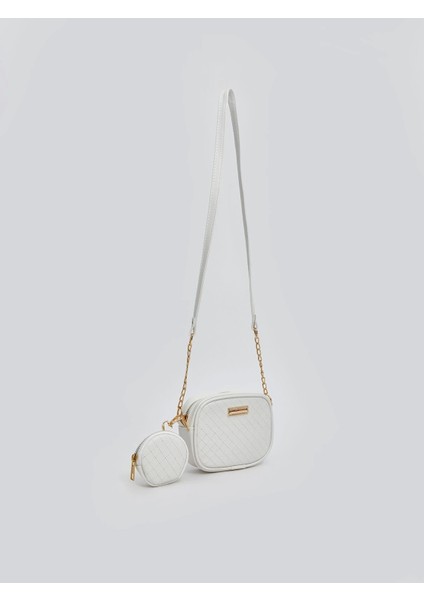 Lcw Accessorıes Beyaz Deri Görünümlü Kız Çocuk Omuz Çantası