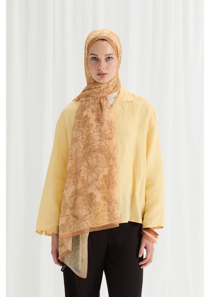 Viena Ipek Krep Şal - Sarı