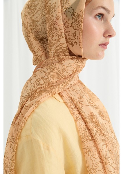 Viena Ipek Krep Şal - Sarı fırsatları