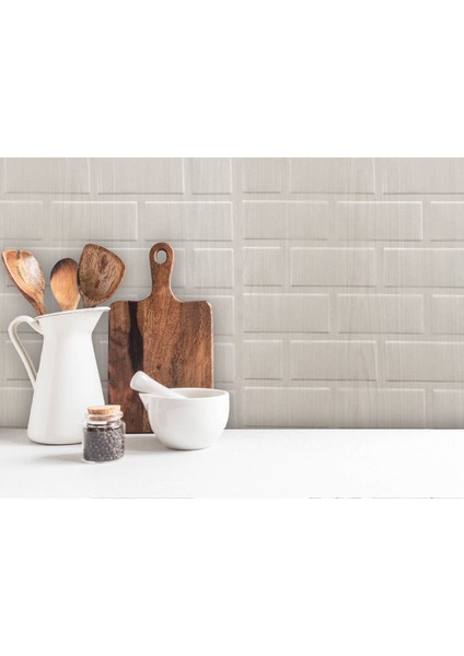 3 Boyutlu Duvar Paneli Kabartmalı Metro Desen Pvc 41X41 Cm/ 6 Adet /1 M² Beyaz Huş fırsatları