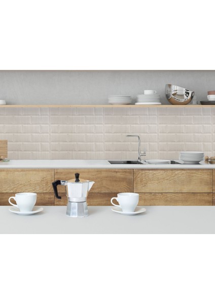 3 Boyutlu Duvar Paneli Kabartmalı Metro Desen Pvc 41X41 Cm/ 6 Adet /1 M² Beyaz Huş indirimleri