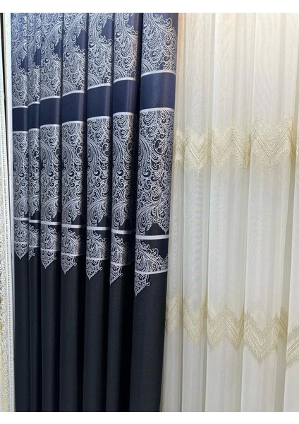 Nivemeshome Milas Siyah 671539 1/3 Sık Pileli Fon Perde Apm fırsatları