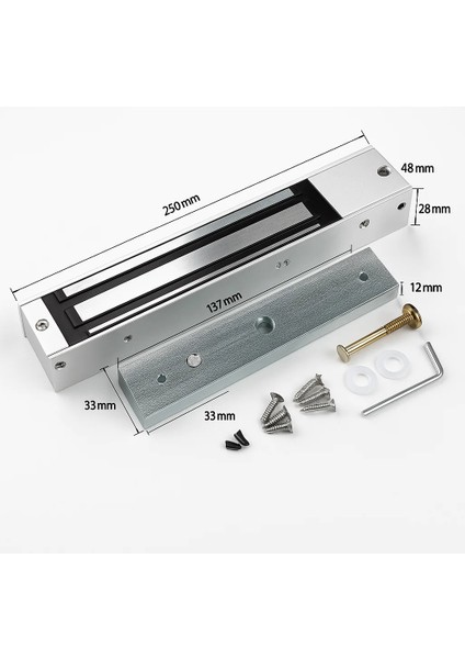 280 kg Manyetik Mıknatıslı Kilit ve L&z Aparatı | OBG0441