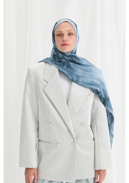 Velvet Kraş Şal - Indigo