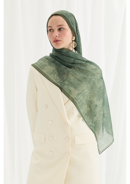 Viena Ipek Krep Şal - Yeşil
