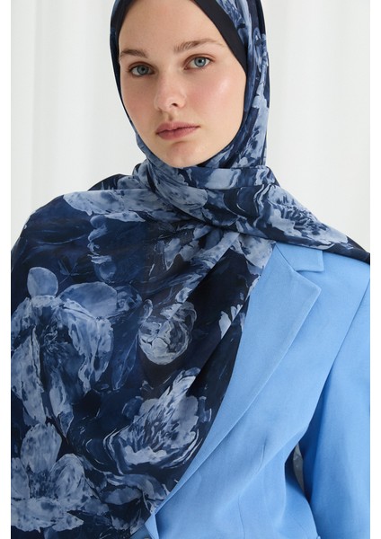 Aura Ipek Krep Şal - Lacivert fiyatları