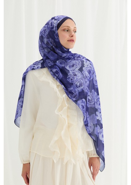 Valeria Ipek Krep Şal - Morcivert fiyatları