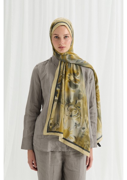 Velvet Kraş Şal - Safran