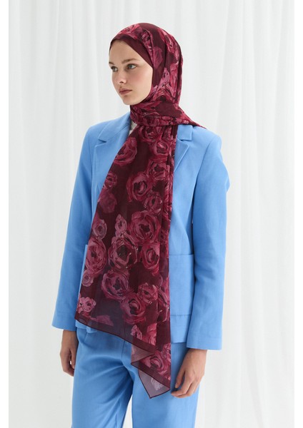 Valeria Ipek Krep Şal - Bordo modelleri