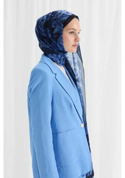 Valeria Ipek Krep Şal - Lacivert modelleri