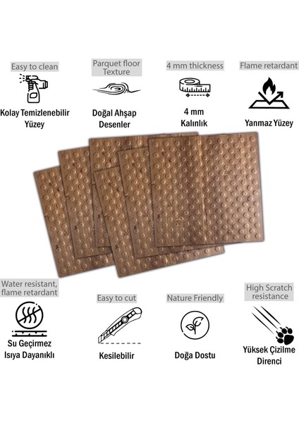 3 Boyutlu Duvar Paneli Kabartmalı Puantiye Desen Pvc 41X41 Cm/ 6 Adet /1 M² Antik fiyatları