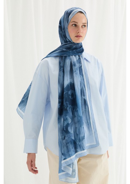 Velvet Kraş Şal - Soğuk Mavi modelleri