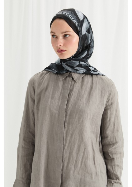 Camellia Ipek Krep Şal - Siyah fiyatları