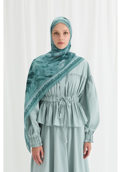 Camellia Ipek Krep Şal - Turkuaz fiyatları