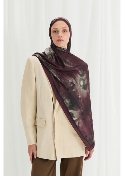 Velvet Kraş Şal - Vişne