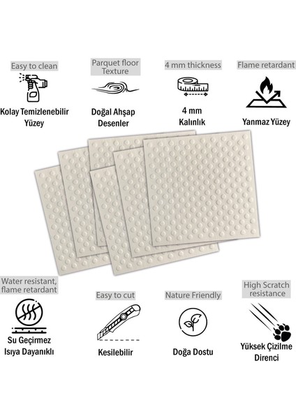 3 Boyutlu Duvar Paneli Kabartmalı Puantiye Desen Pvc 41X41 Cm/ 6 Adet /1 M² Beyaz Huş fiyatları