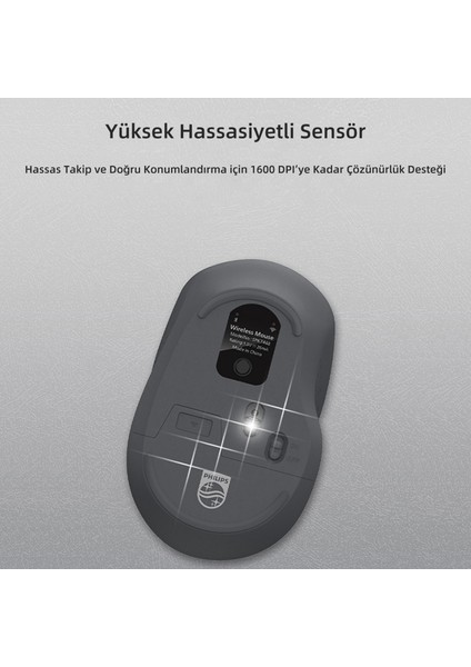 SPK7448 Kablosuz 1600DPI 3 Tuşlu Optik Mouse Gri indirimleri