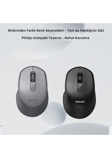 SPK7448 Kablosuz 1600DPI 3 Tuşlu Optik Mouse Gri