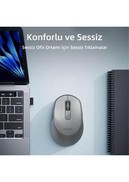 SPK7448 Kablosuz 1600DPI 3 Tuşlu Optik Mouse Gri