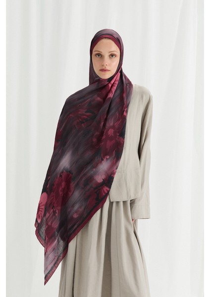 Velvet Kraş Şal - Bordo