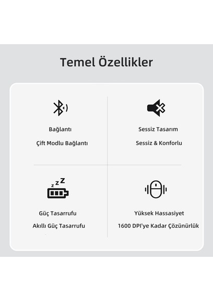 SPK7448 Kablosuz 1600DPI 3 Tuşlu Optik Mouse Siyah