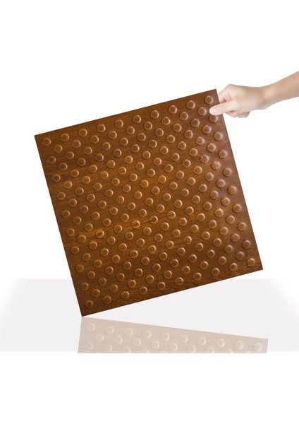 3 Boyutlu Duvar Paneli Kabartmalı Puantiye Desen Pvc 41X41 Cm/ 6 Adet /1 M² Altın Meşe