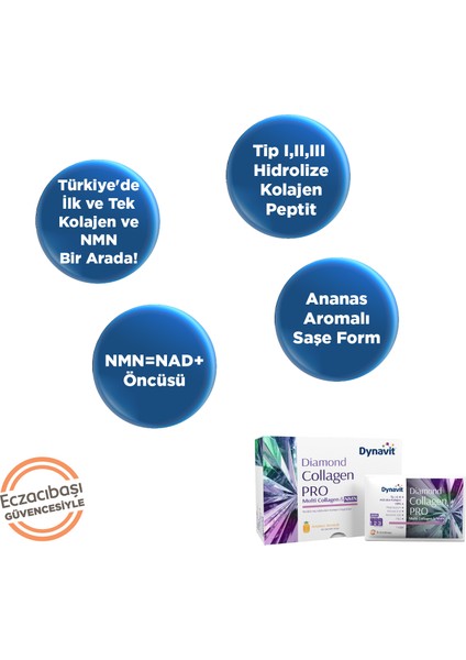 Multi Collagen&NMN 30 Saşe - Hidrolize Peptit Tip 1-2-3 Kolajen fiyatları
