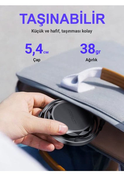 USB-C to USB-C Makaralı Kablo 60W Güç 0.8 Metre PPS 2.0 - Super Hızlı Şarj - Apple Uyumlu Type-C Şarj Data Kablosu - C13-03 (Acefast Türkiye Garantili)