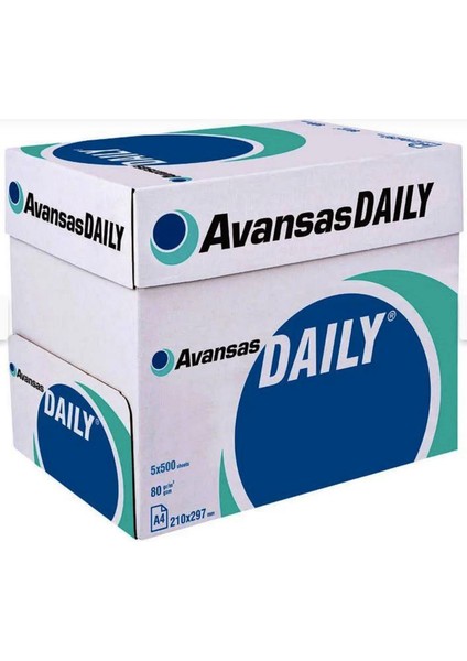 Avansas Daily A4 Fotokopi Kağıdı 80 G 1 Koli 5 Paket (2.500 Sayfa) fırsatları