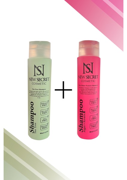 - Tea Tree Shampoo + Rice Water Protein Shampoo