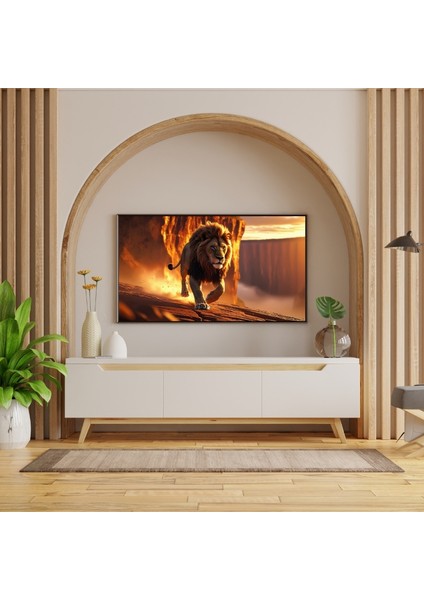 Hayvan Figürlü Av Mevsimi Aslanlı Pvc 60X90 cm Çerçevesiz Tablo 19