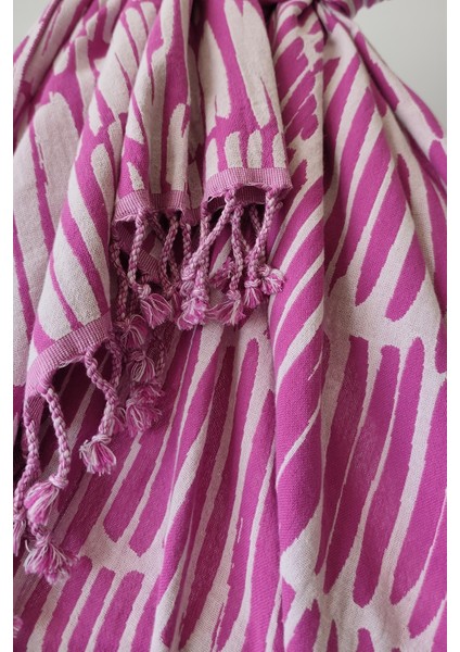 %100 Pamuk Çift Kat Müslin Peştemal - Jakarlı Plaj Havlusu- 90X170 cm fiyatları