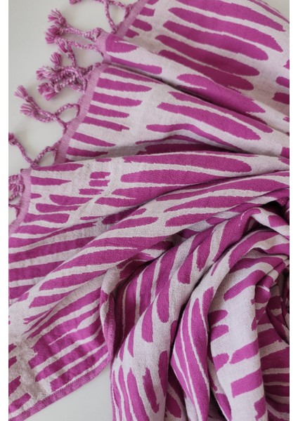 %100 Pamuk Çift Kat Müslin Peştemal - Jakarlı Plaj Havlusu- 90X170 cm modelleri