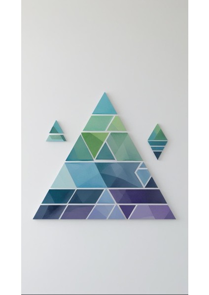 Bohem Tablo Soyut Üçgenler, Geometrik, Soyut Üçgenler Bohem Duvar Sanatı Çerçevesiz Tablo fırsatları