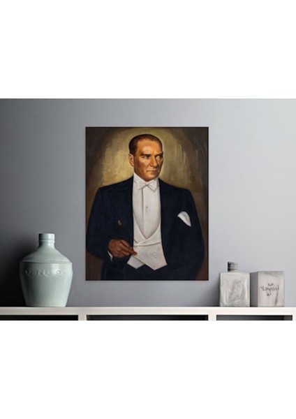 Renkli Atatürk Kanvas Tablo Duvar Dekarasyon Canvas Duvar Süsü Ölçü Seçmeyi Unutmayınız :)