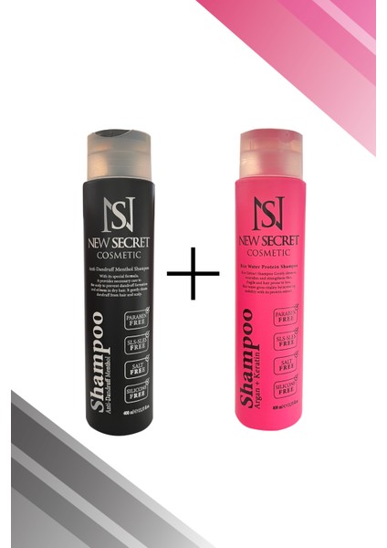 - Anti-Danndruff Menthol Shampoo +Rice Water Protein Shampoo
