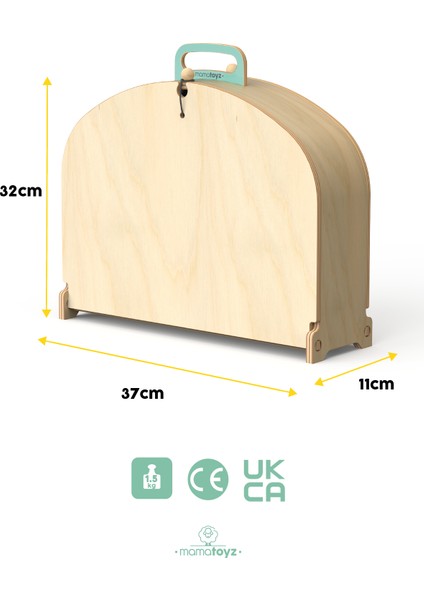 Ahşap Oyuncak Otopark Seti - Oyuncak arabalara uyumlu Garaj seti - Katlı otopark - Oyuncak Taşıma Çantası fiyatları
